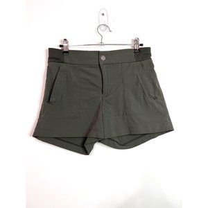 Athleta Tribeca Utility Shorts Green 4" Inseam Nylon Shorts Size 2